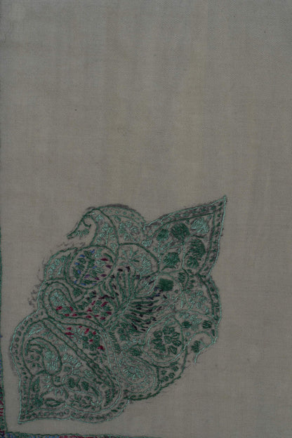 Jade Whisper Rumal 58 inches — Sozni Hand Embroidered