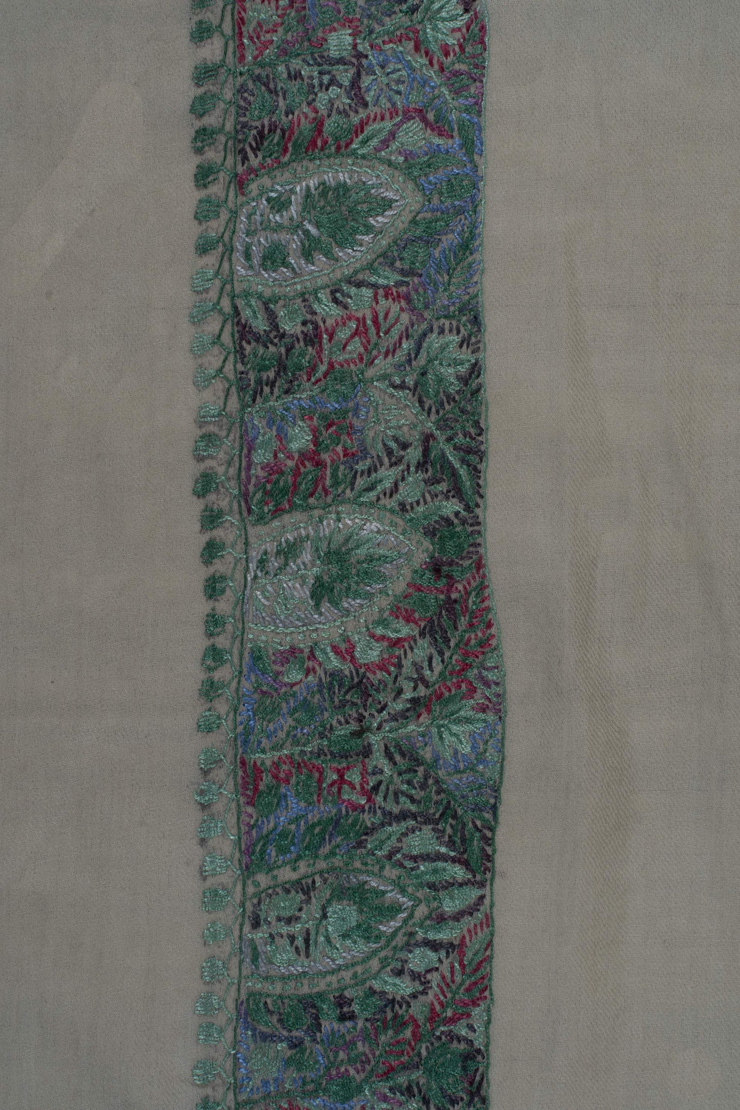 Jade Whisper Rumal 58 inches — Sozni Hand Embroidered