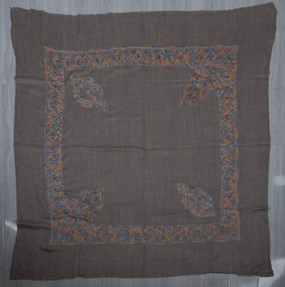 Slate Mosaic Rumal 58 inches — Sozni Hand Embroidered