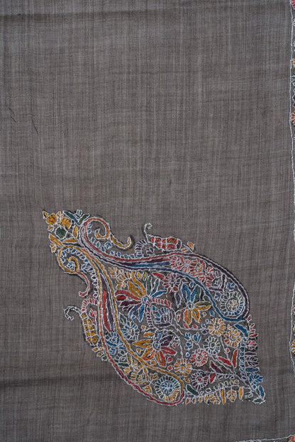 Slate Mosaic Rumal 58 inches — Sozni Hand Embroidered
