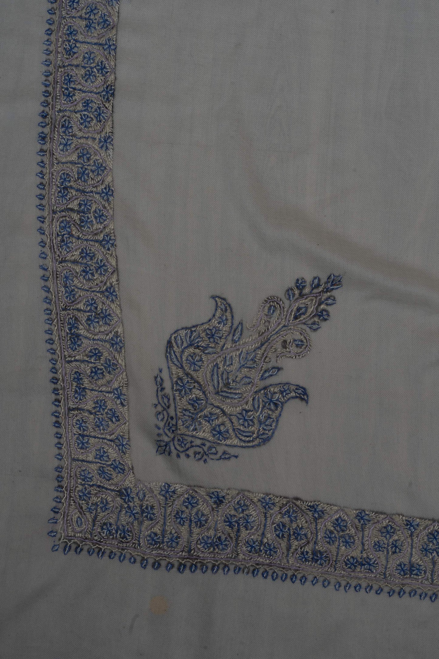 Ivory Sky Rumal 58 inches — Sozni Hand Embroidered