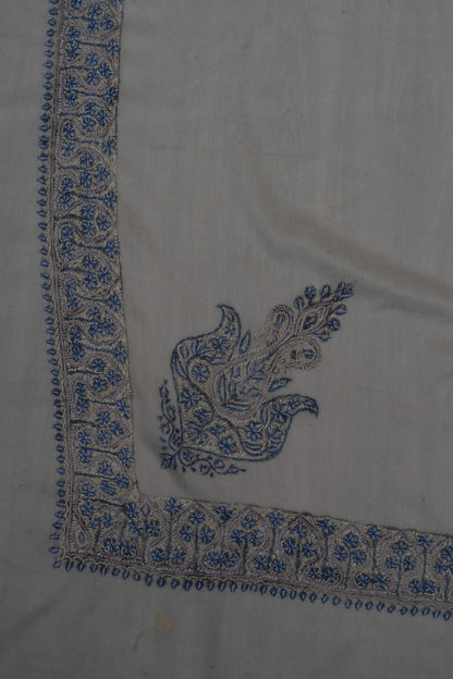 Ivory Sky Rumal 58 inches — Sozni Hand Embroidered
