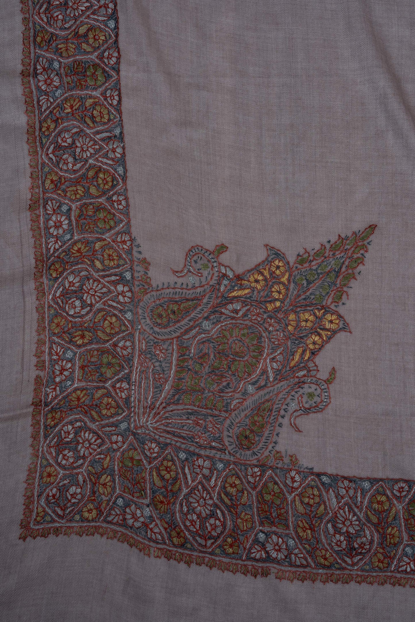 Dusky Rose Rumal 58 inches — Sozni Hand Embroidered