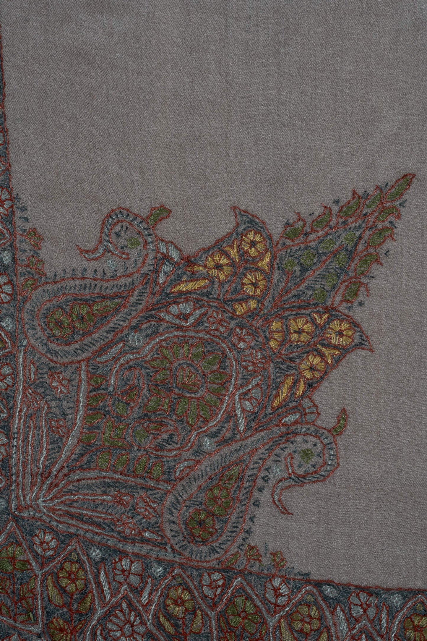 Dusky Rose Rumal 58 inches — Sozni Hand Embroidered