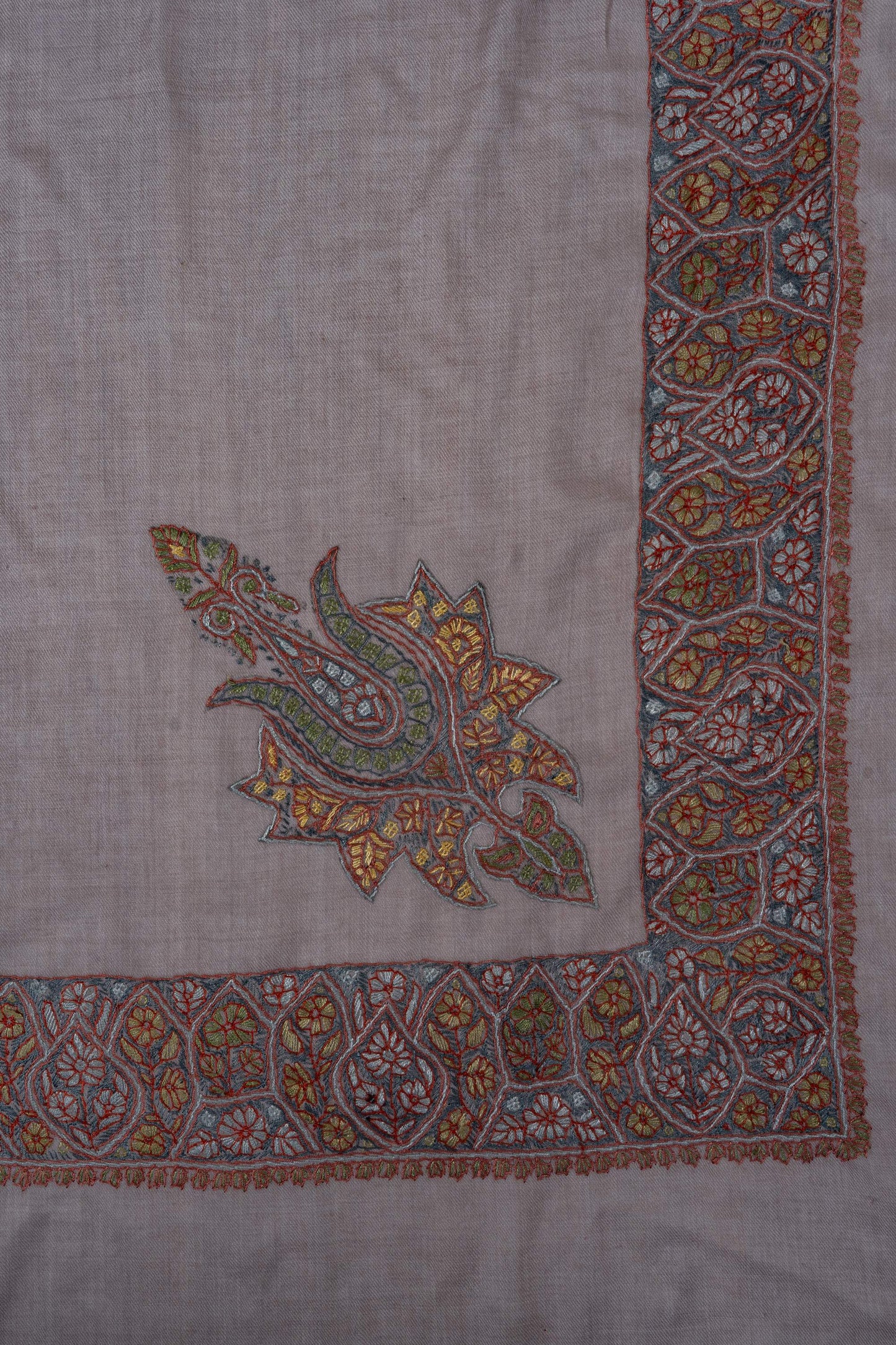 Dusky Rose Rumal 58 inches — Sozni Hand Embroidered