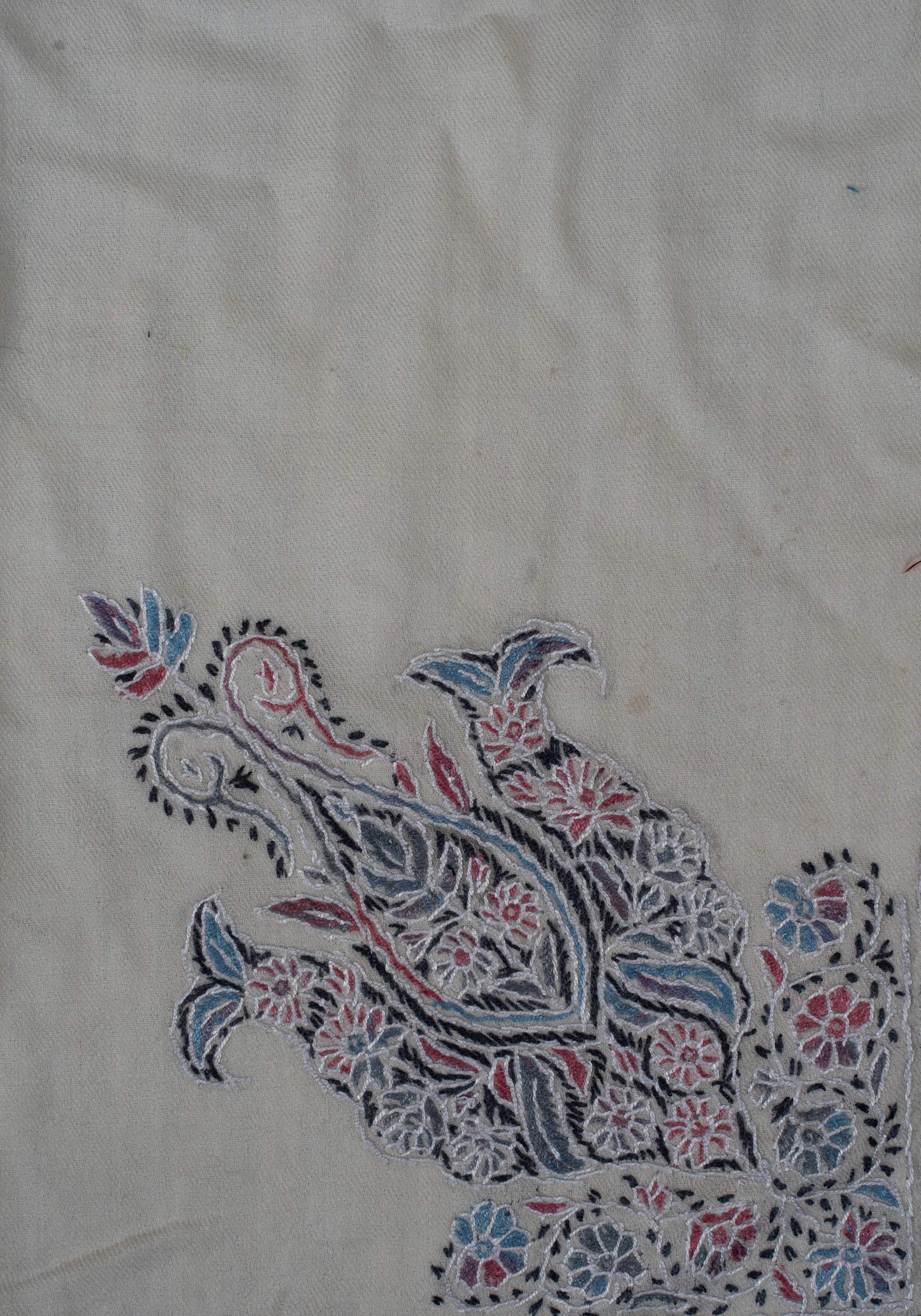 Ivory Petal Rumal 58 inches — Sozni Hand Embroidered
