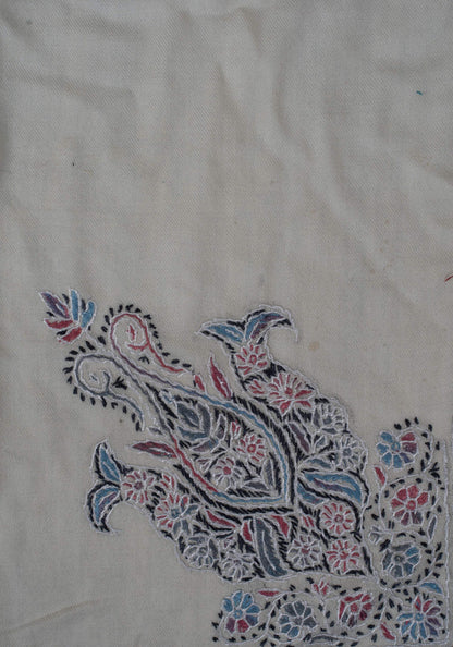 Ivory Petal Rumal 58 inches — Sozni Hand Embroidered
