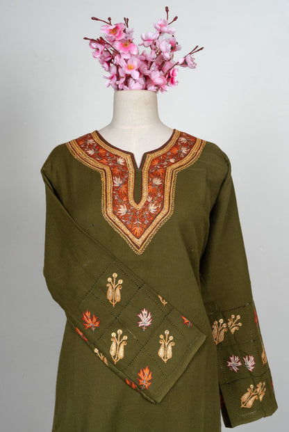 Forest Heritage Sozni Hand Embroidered Pheran