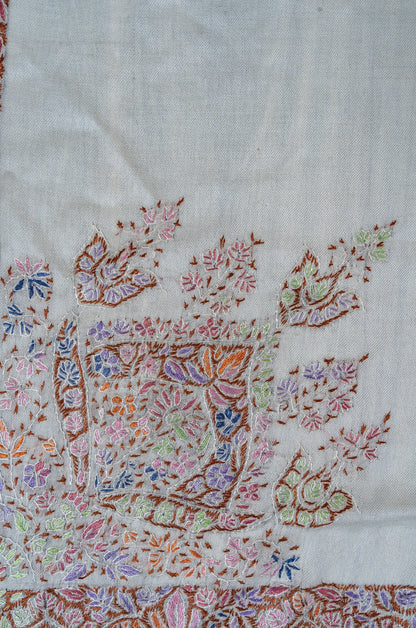 Meadow Prism Rumal — 58" Sozni Hand Embroidered