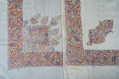 Meadow Prism Rumal — 58" Sozni Hand Embroidered