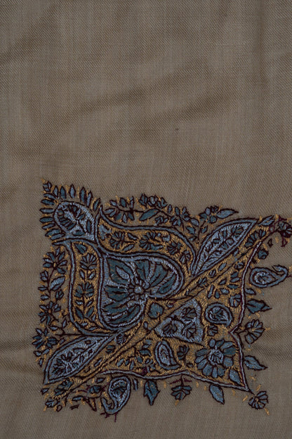 Rose Mosaic Rumal — 58" Sozni Hand Embroidered