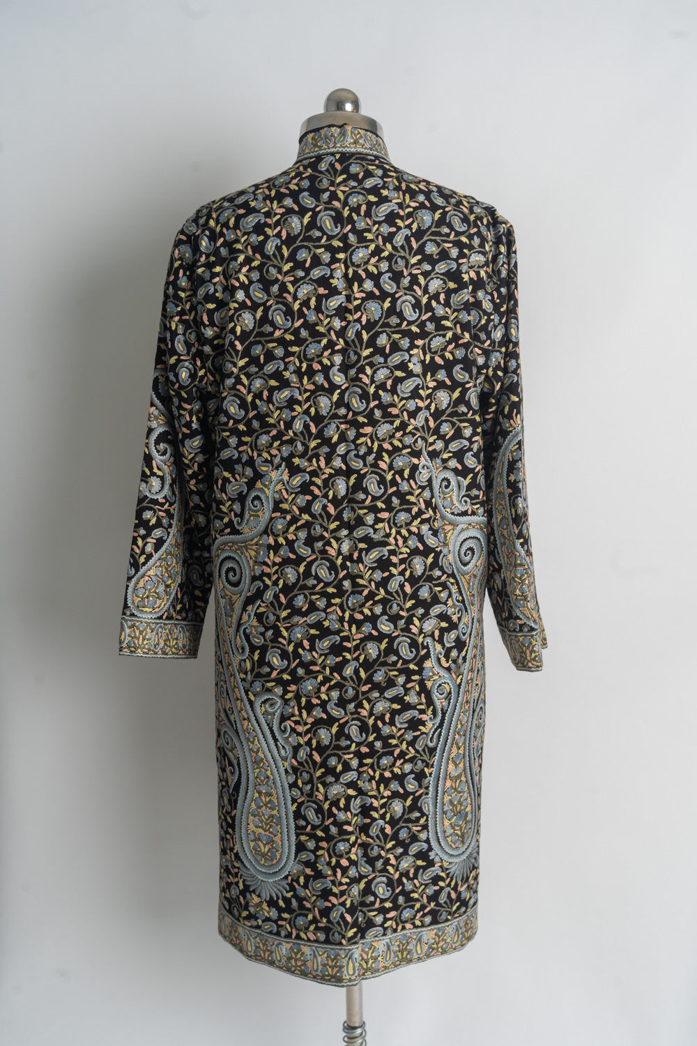Siyah Gulzar: Kashmiri Hand-Aari Tapestry Jacket
