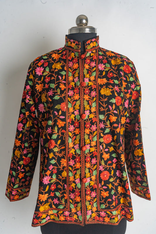 Garden of Eden Kashmiri Aari Embroidery Short Jacket