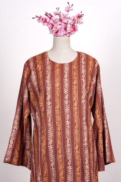 Autumn Trail Aari Embroidered Abaya