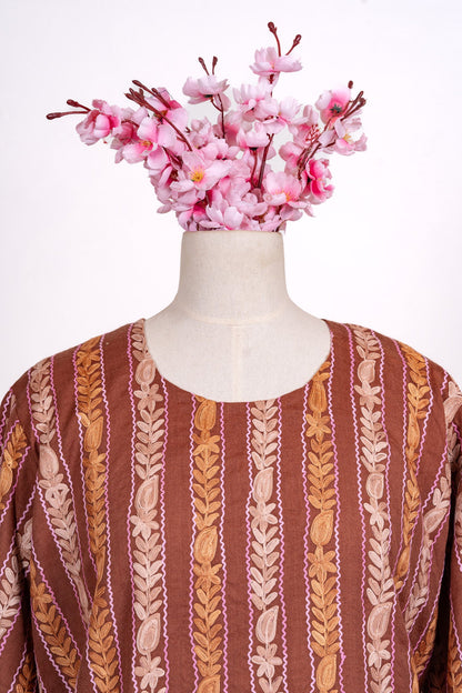 Autumn Trail Aari Embroidered Abaya