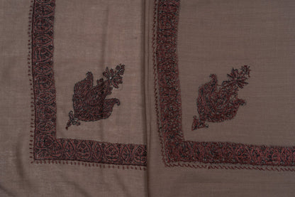 Mink Shadow Rumal — Sozni Hand Embroidered