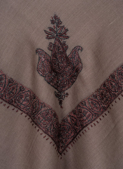 Mink Shadow Rumal — Sozni Hand Embroidered
