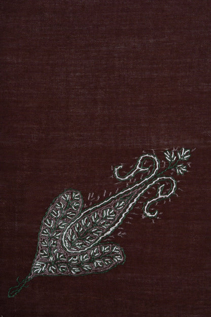 Chestnut Veil Rumal — Sozni Hand Embroidered