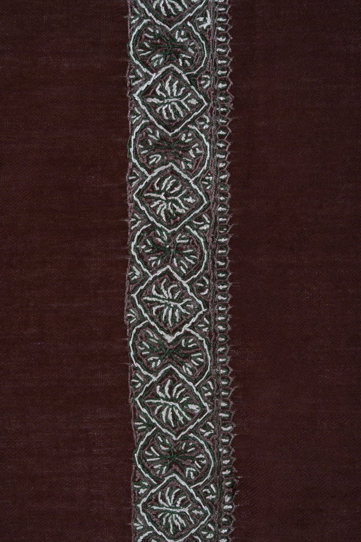Chestnut Veil Rumal — Sozni Hand Embroidered