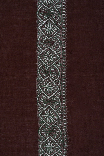 Chestnut Veil Rumal — Sozni Hand Embroidered