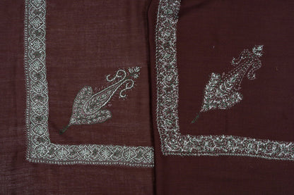Chestnut Veil Rumal — Sozni Hand Embroidered