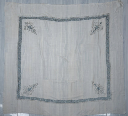Azure Whisper Rumal — Sozni Hand Embroidered