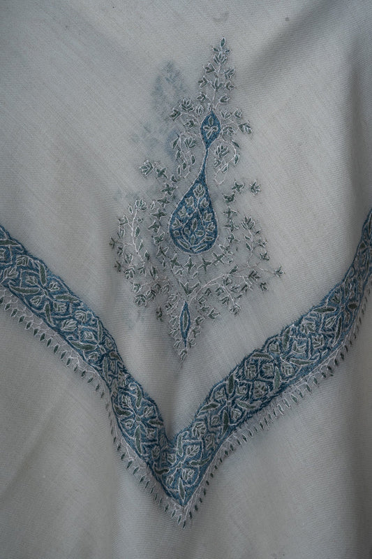 Azure Whisper Rumal — Sozni Hand Embroidered