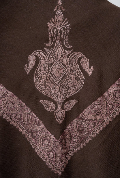 Cocoa Drift Rumal — Sozni Hand Embroidered
