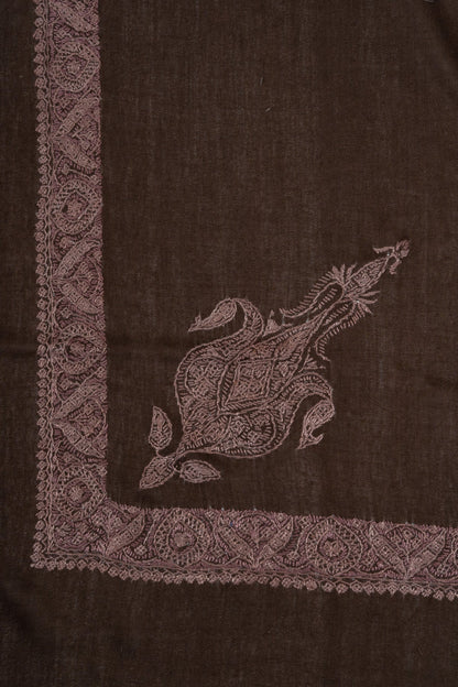 Cocoa Drift Rumal — Sozni Hand Embroidered