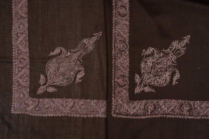 Cocoa Drift Rumal — Sozni Hand Embroidered