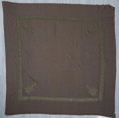 Moss Dusk Rumal — Sozni Hand Embroidered