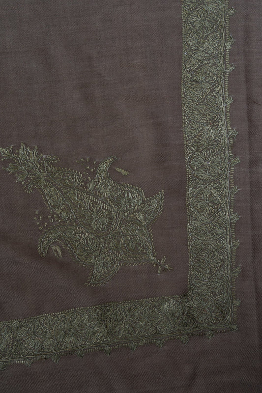 Moss Dusk Rumal — Sozni Hand Embroidered