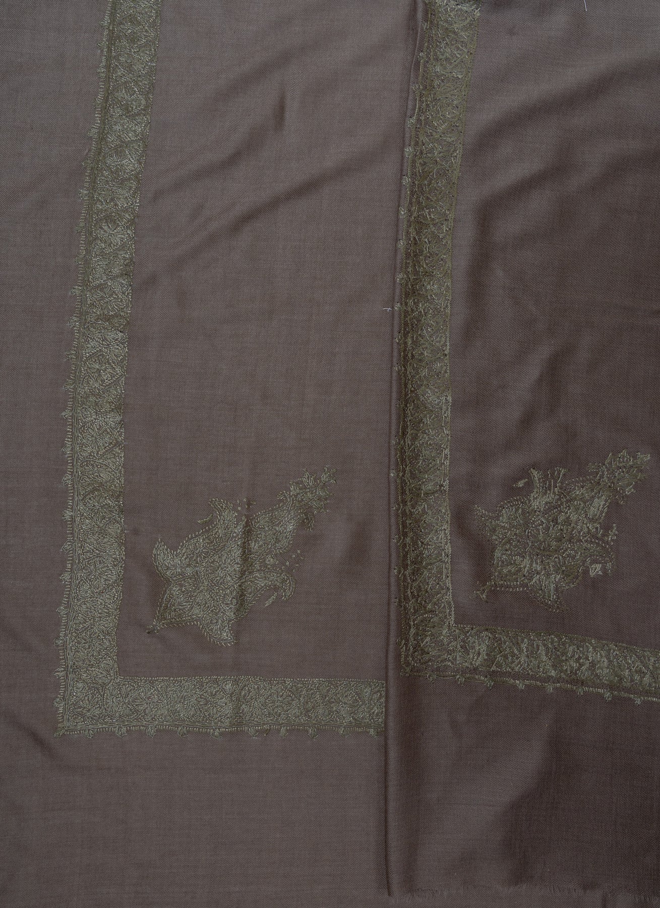 Moss Dusk Rumal — Sozni Hand Embroidered