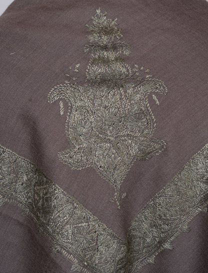 Moss Dusk Rumal — Sozni Hand Embroidered