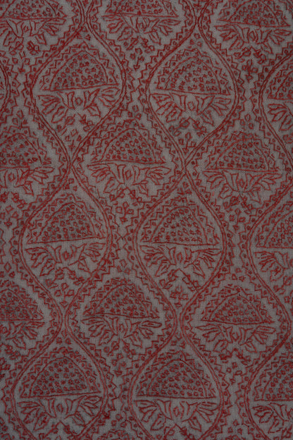 Ivory Rose Paisley Jamawar 2.5 Yards Sozni Hand Embroidered Shawl