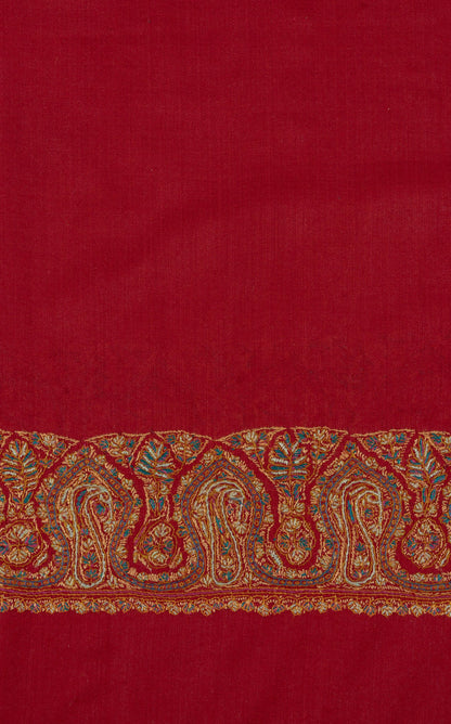 Scarlet Heritage 2.5 Yards Sozni Hand Embroidered Shawl