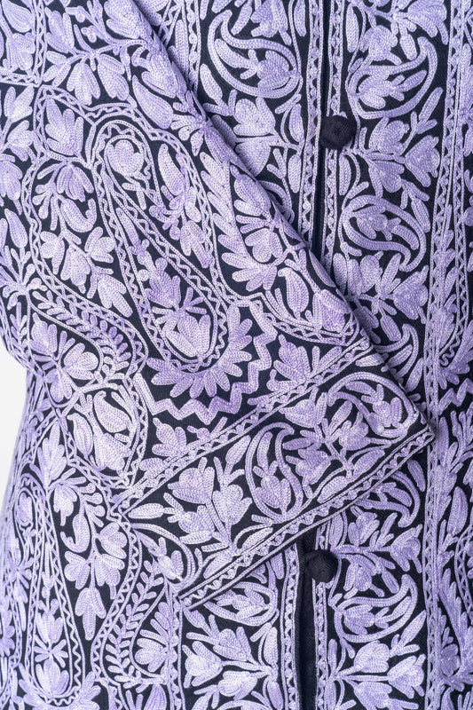 Kashmiri Jacket with All over Aari Embroidery