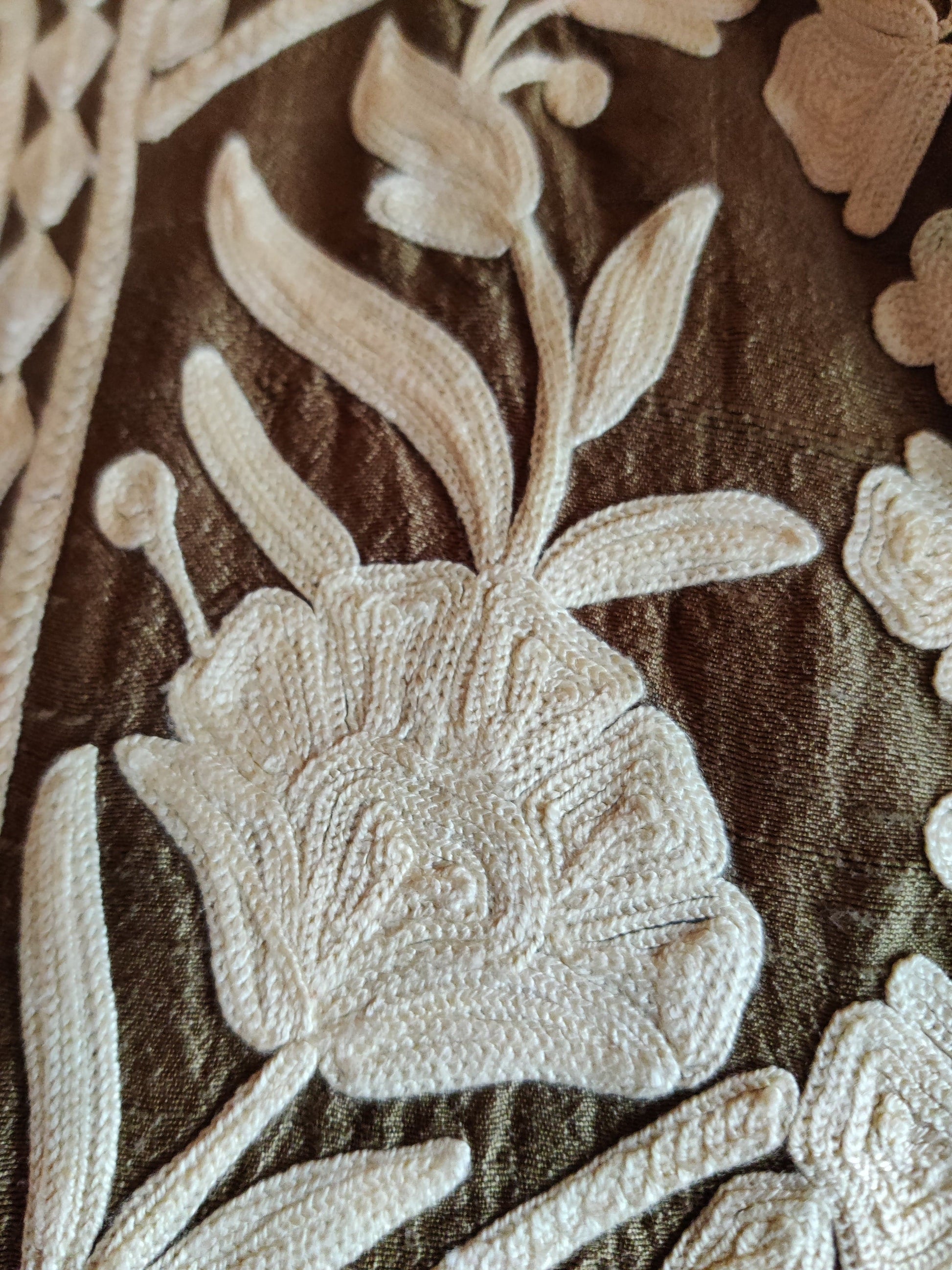 Brown & White Kashmiri Jacket - KashmKari