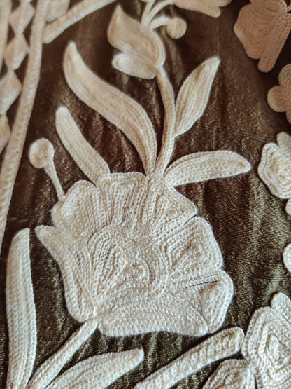 Brown & White Kashmiri Jacket - KashmKari