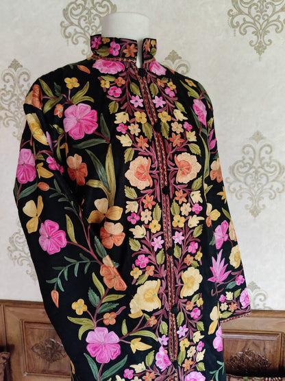 Vibrant Kashmiri Embroidered Jacket - KashmKari