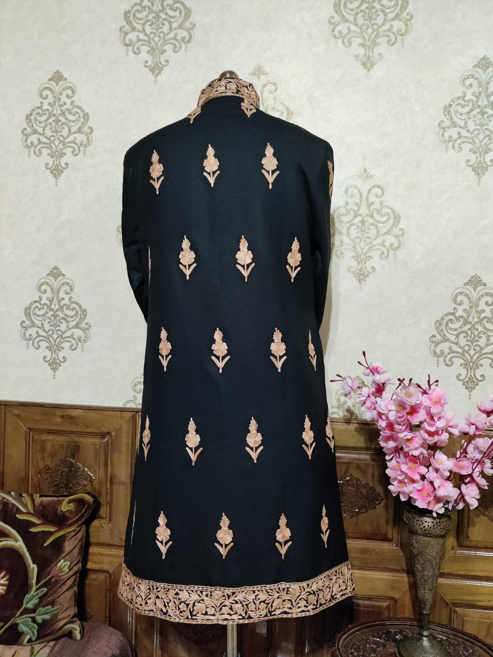 Floral Embroidered Coat
