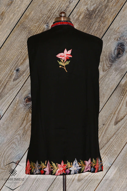 Black Kashmiri Woolen Jacket