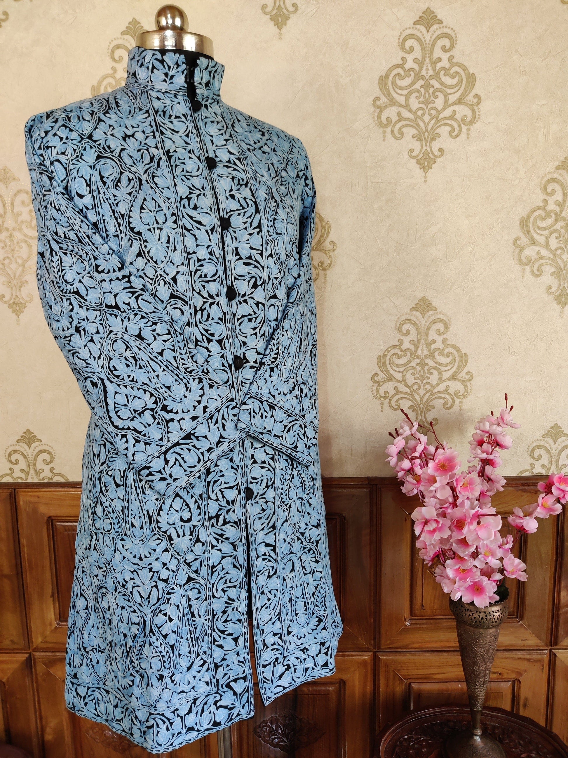 Long Kashmiri Jamawar Jacket