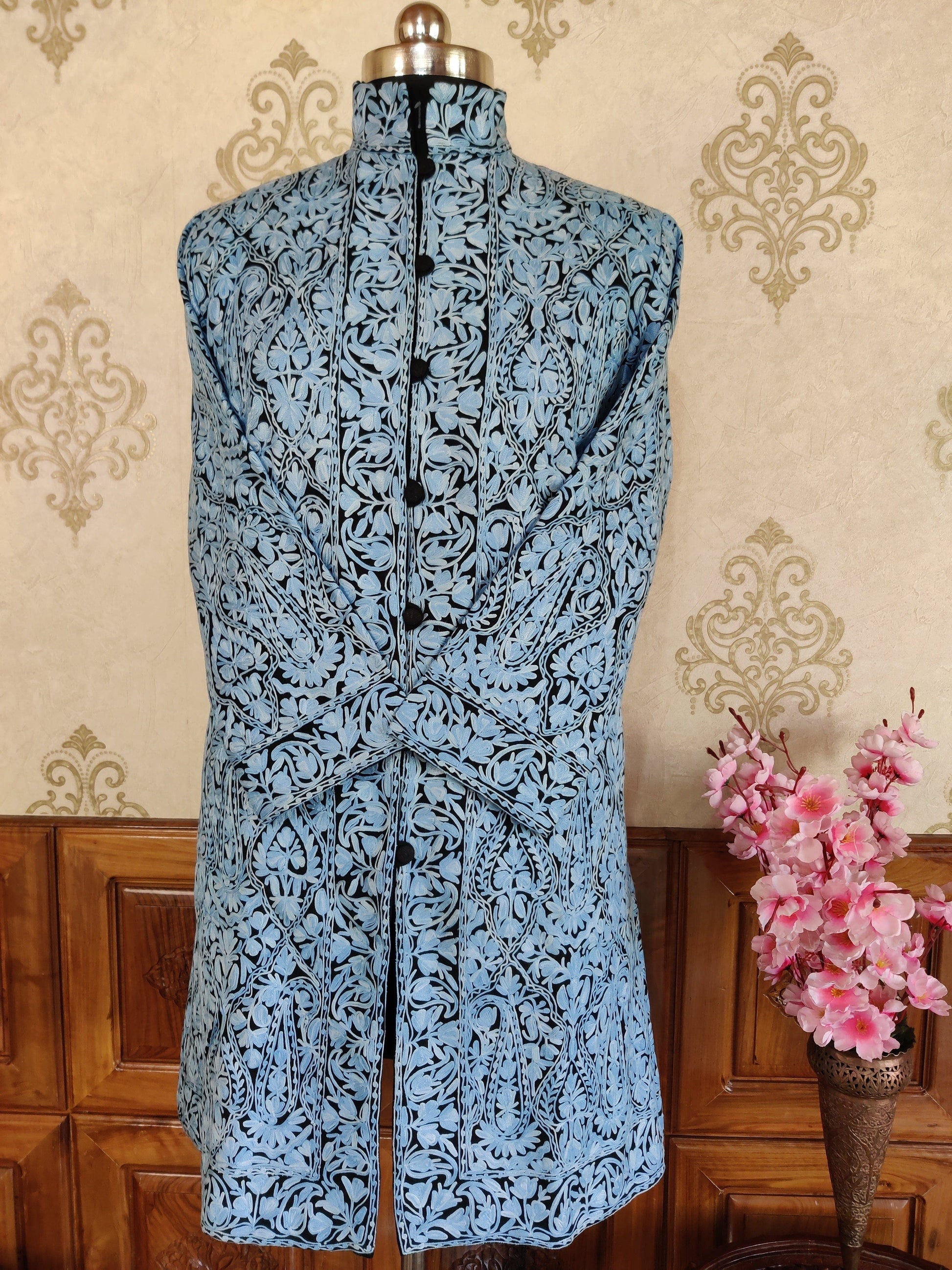 Long Kashmiri Jamawar Jacket