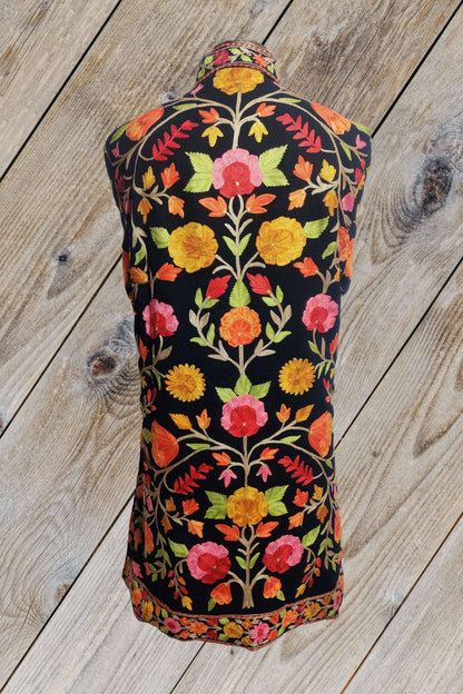 Long Kashmiri Woolen Jacket Multicolour