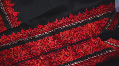 Roshanara Rouge: Kashmiri Hand-Aari Grandeur
